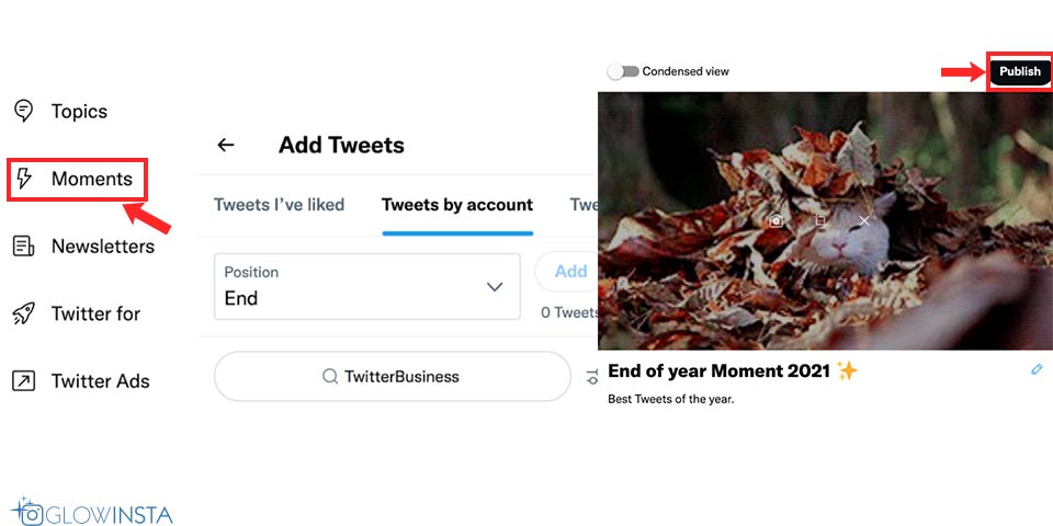 create Twitter moments